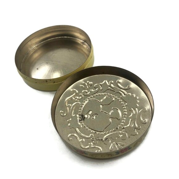 Vintage Tin Barat Ware Miniature Container Made in England Edwardian Couple 3" - Picture 4 of 8